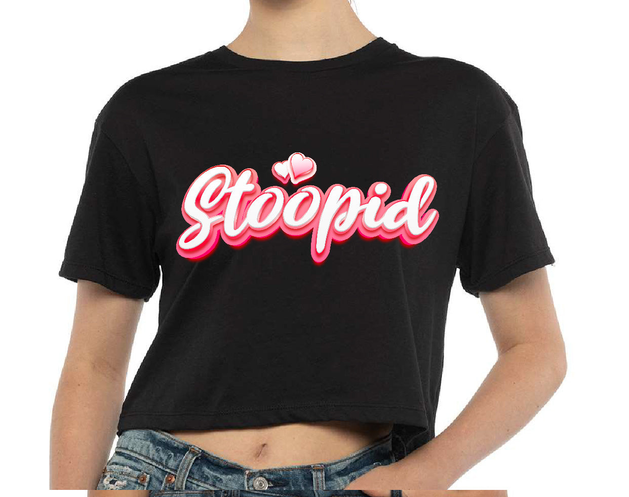 Stoopid "The Valentine" Crop Top