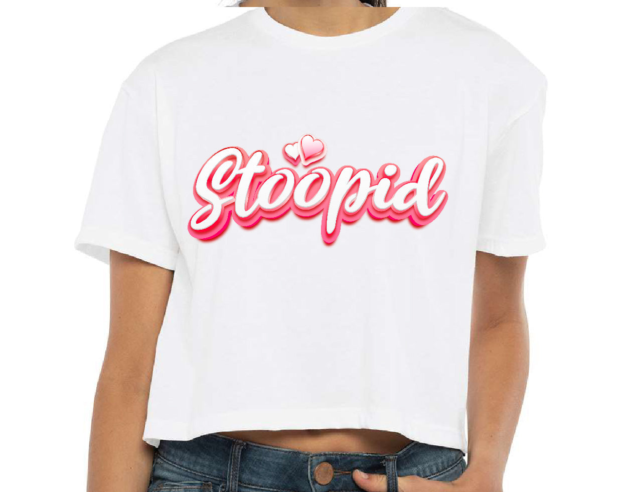 Stoopid "The Valentine" Crop Top