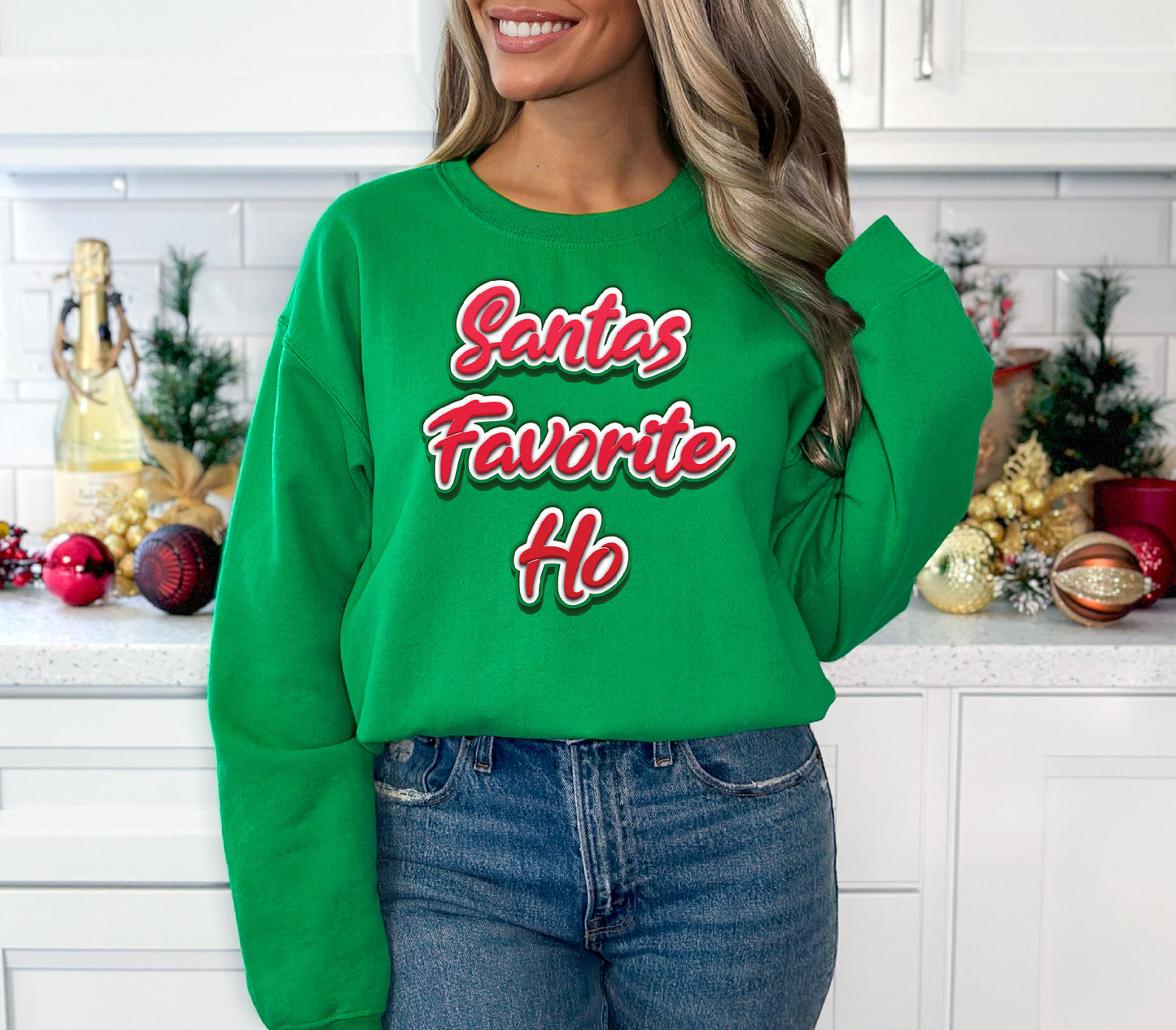 Santa's Favorite Ho Crewneck/Hoodie/Long Sleeve Christmas Stoopid Original