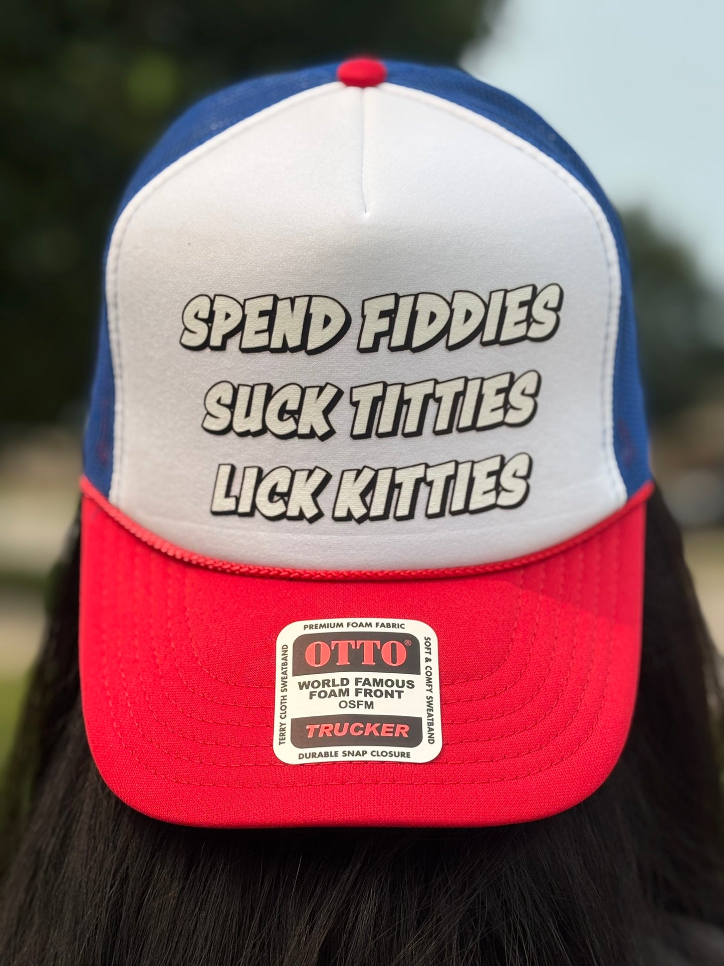 Spend Fiddie Suck Tiddies Trucker Hat