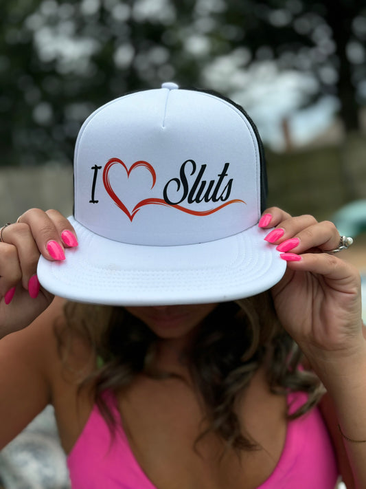 "I Heart Sluts" Stoopid Original Trucker Hat