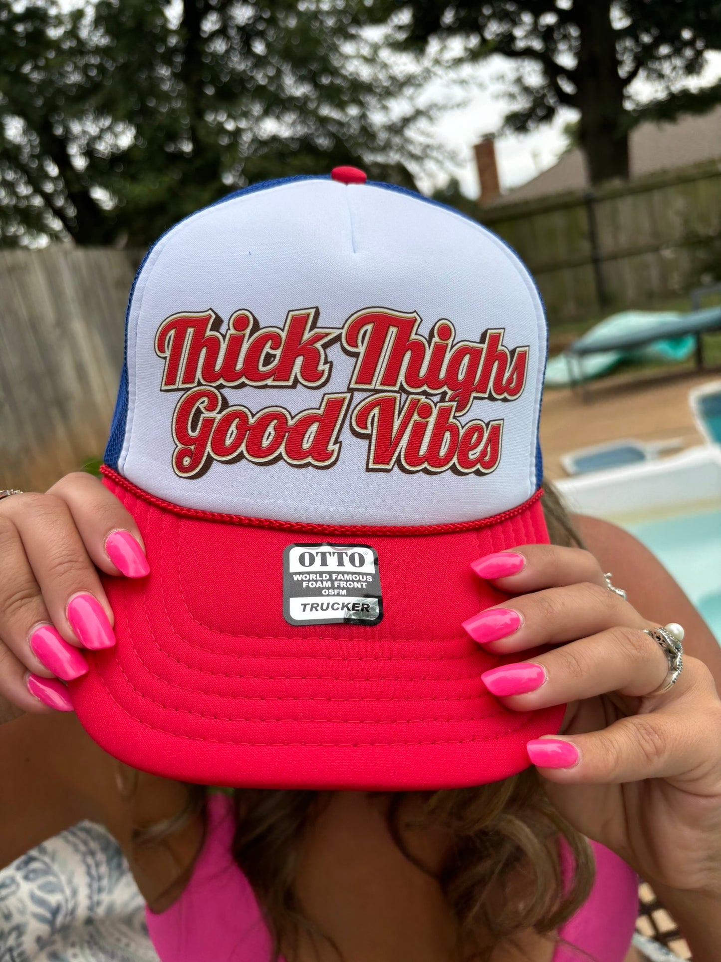 "Thick Thighs Good Vibes" Stoopid Original Trucker Hat