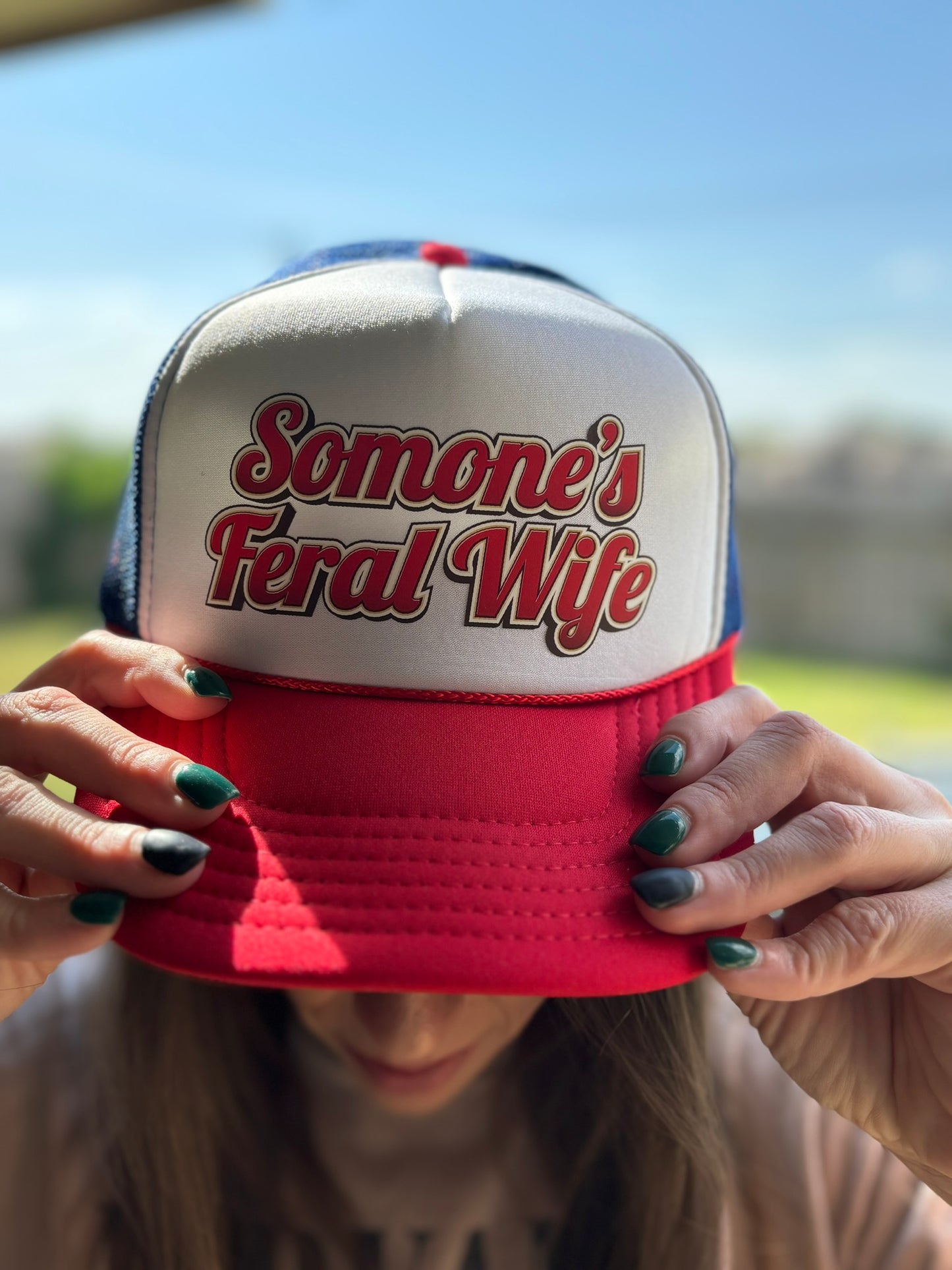 "Someone's Feral Wife" Stoopid Original Trucker Hat