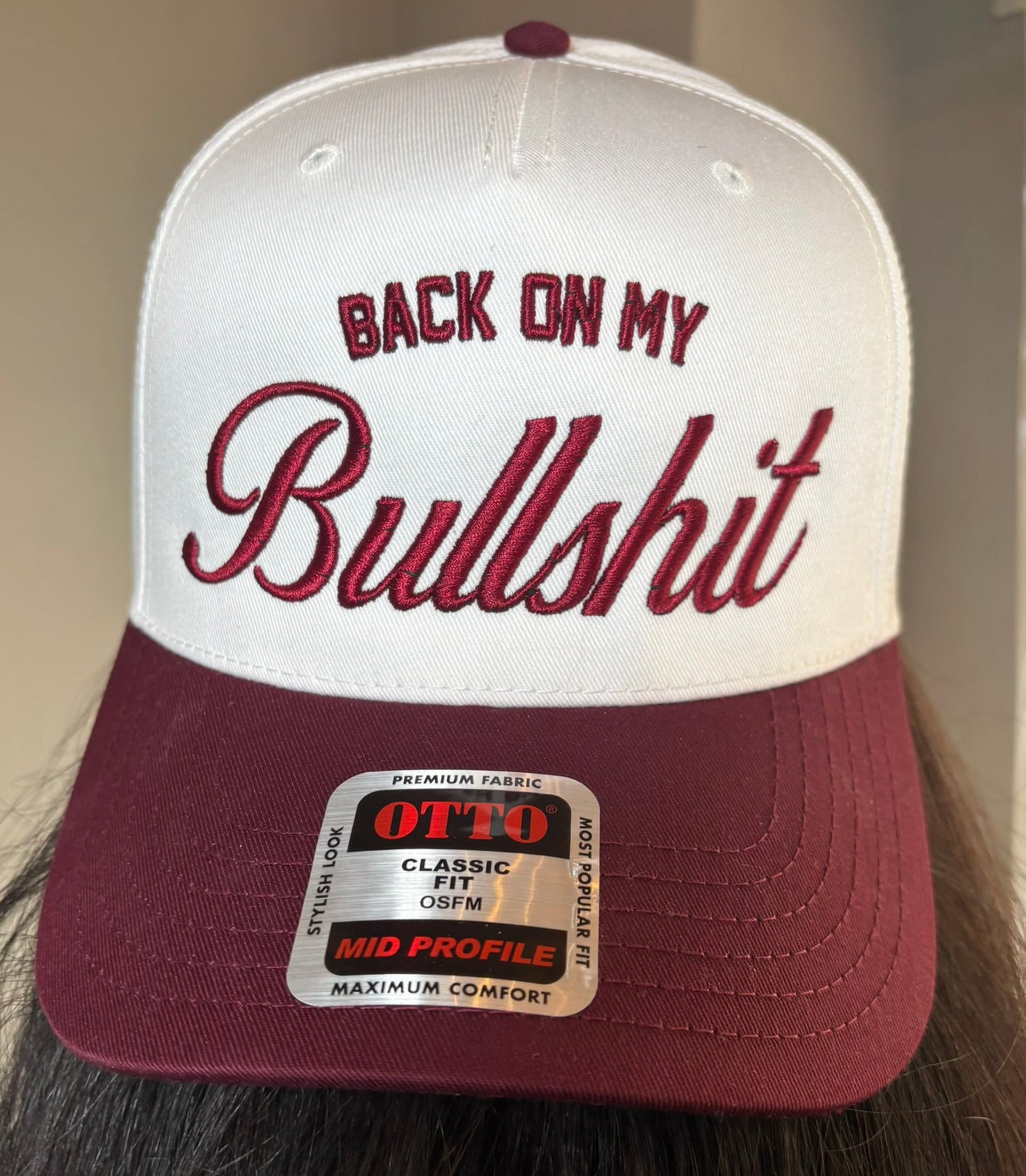Back On My Bullshit 3D Puff Embroidered Hat