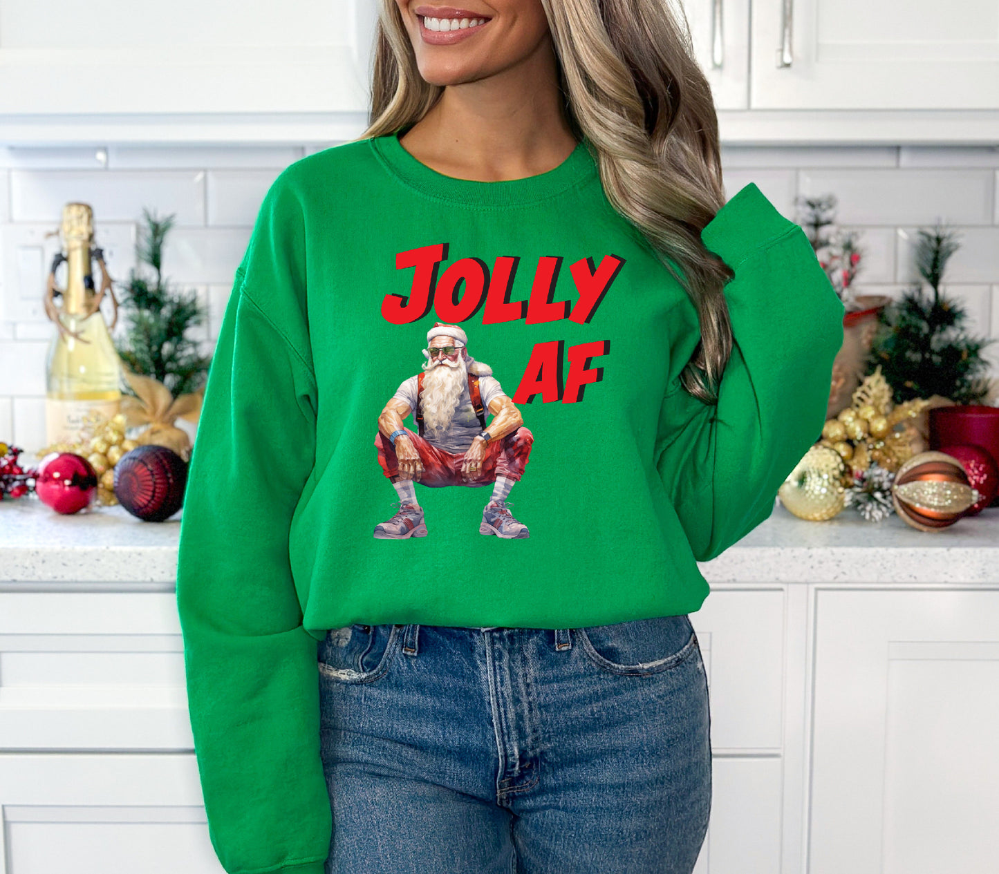 Jolly AF Crewneck/Hoodie/Long Sleeve Christmas Stoopid Original