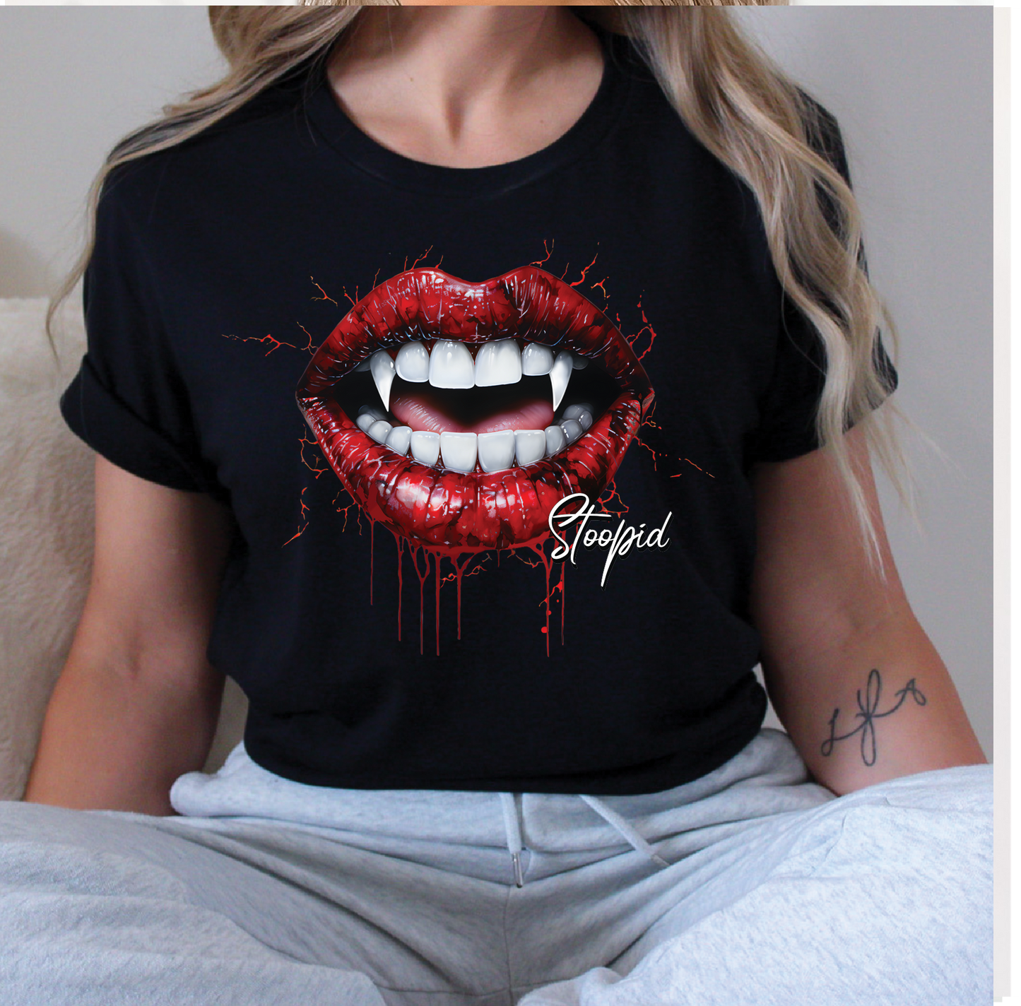 Stoopid Original "Lips" Graphic T - 3