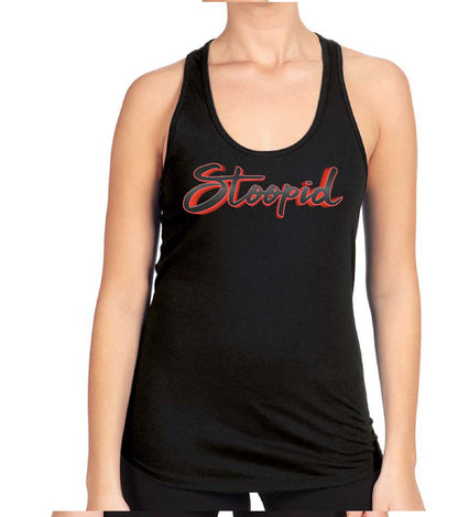 Stoopid "Gray on Red" Racerback Tank