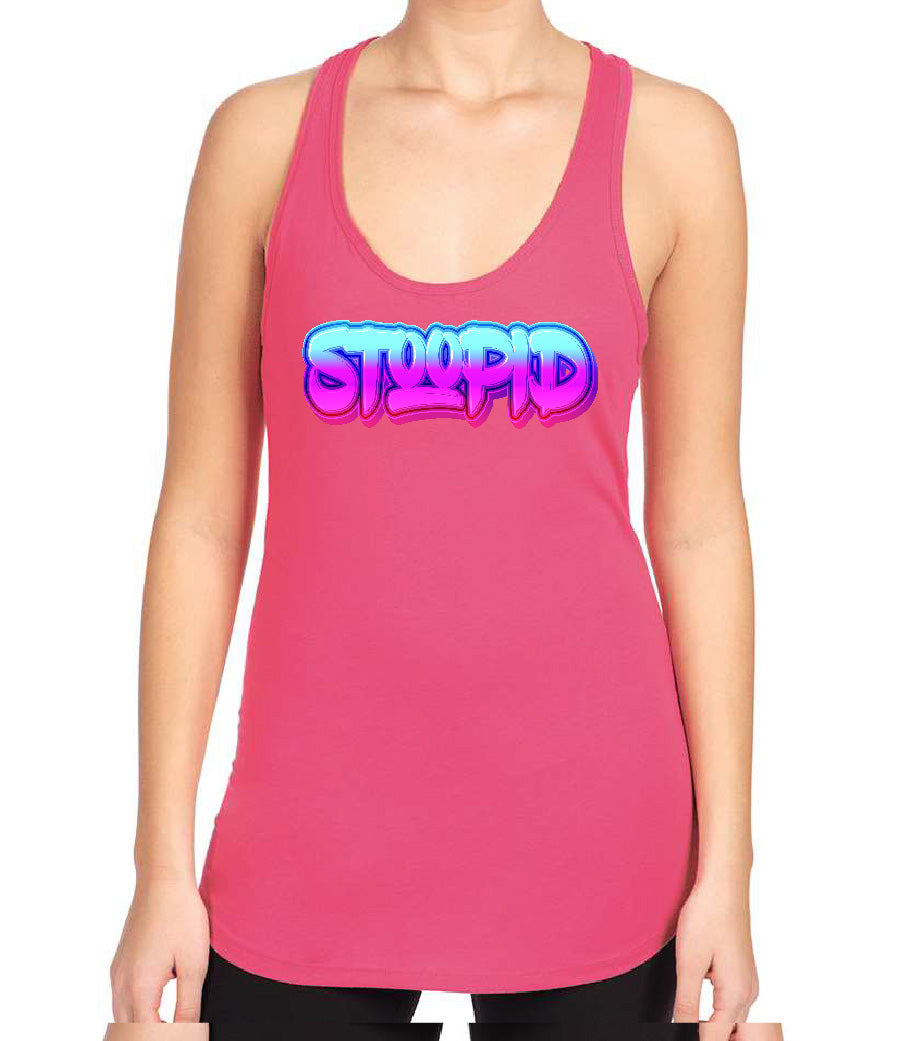 Stoopid "Neon Graffiti" Racerback Tank