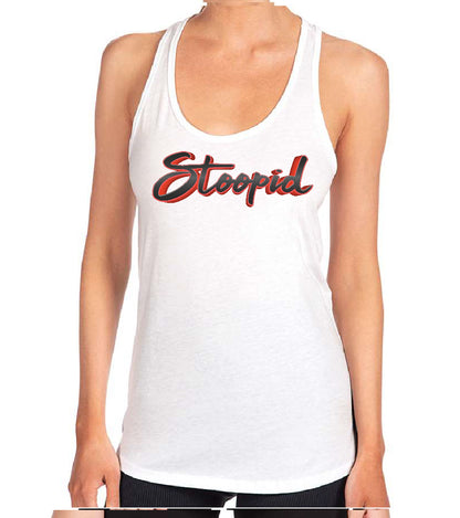 Stoopid "Gray on Red" Racerback Tank