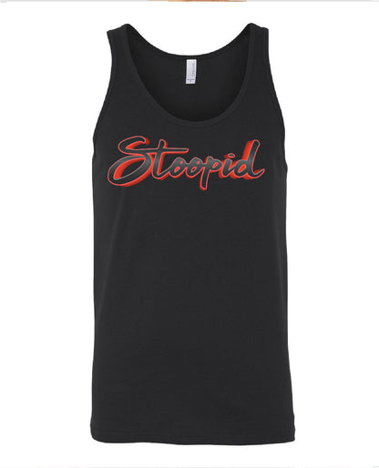 Stoopid "Gray on Red" Unisex Tank