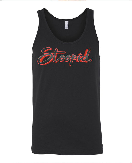 Stoopid "Gray on Red" Unisex Tank