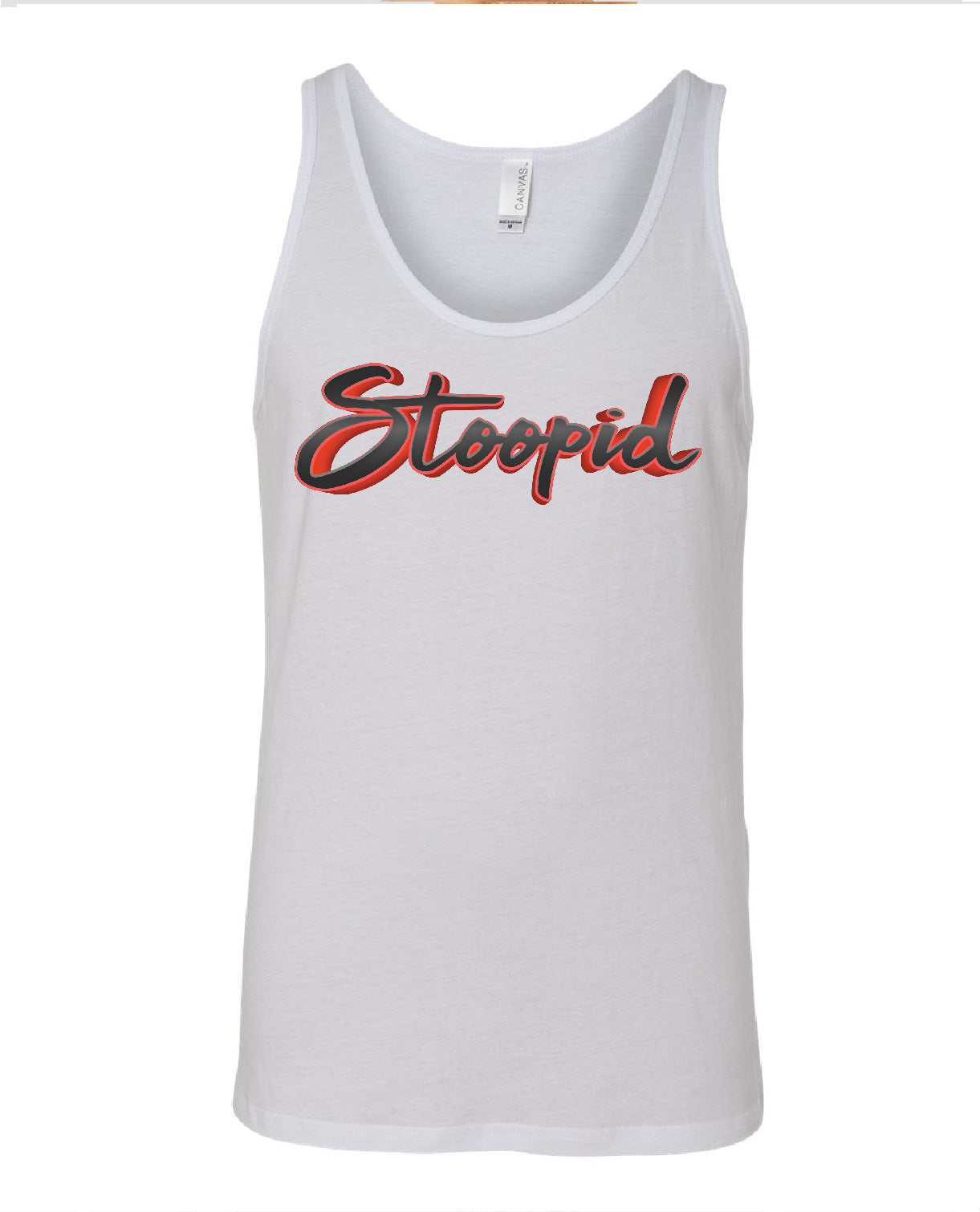 Stoopid "Gray on Red" Unisex Tank