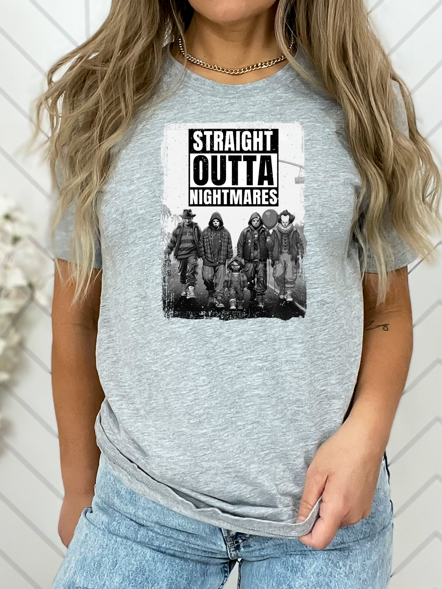 Straight Outta Nightmares T-Shirt or Crewneck Sweatshirt