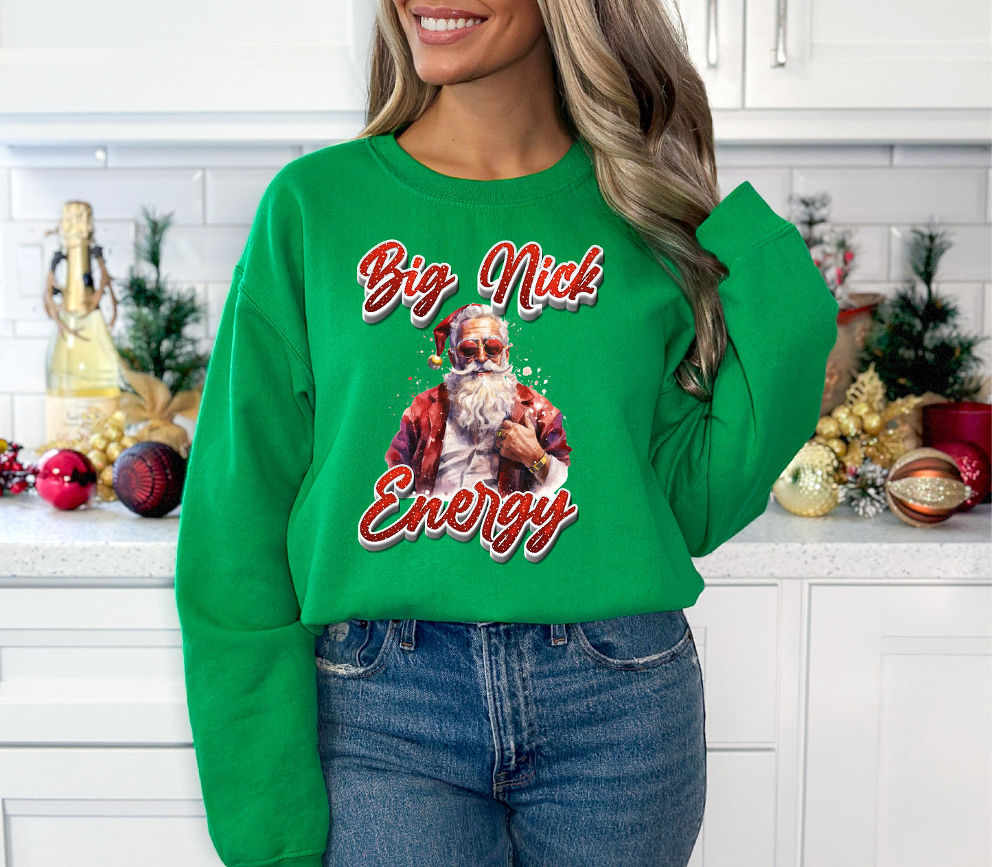 Big Nick Energy Crewneck/Hoodie/Long Sleeve Christmas Stoopid Original