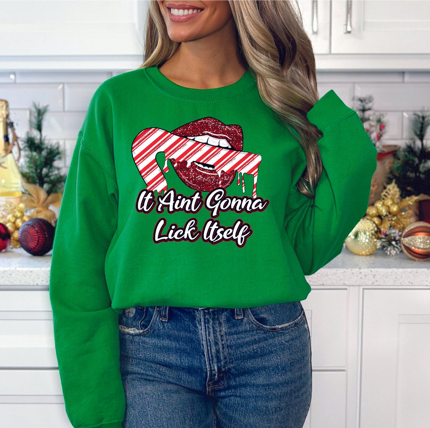 It Aint Gonna Lick Itself Crewneck/Hoodie/Long Sleeve Christmas Stoopid Original