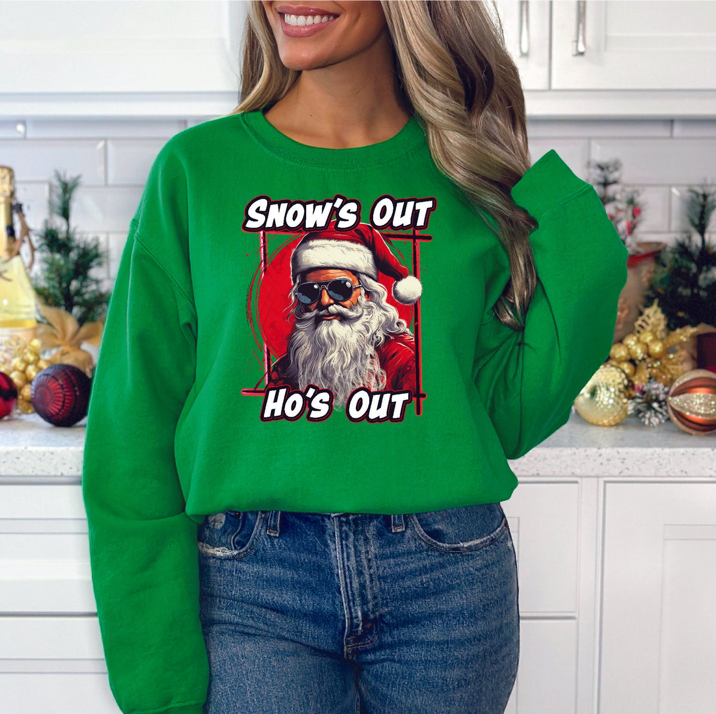 Snow's Out Ho's Out Crewneck/Hoodie/Long Sleeve Christmas Stoopid Original