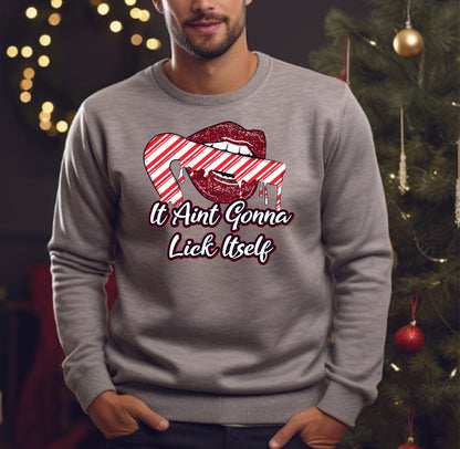 It Aint Gonna Lick Itself Crewneck/Hoodie/Long Sleeve Christmas Stoopid Original