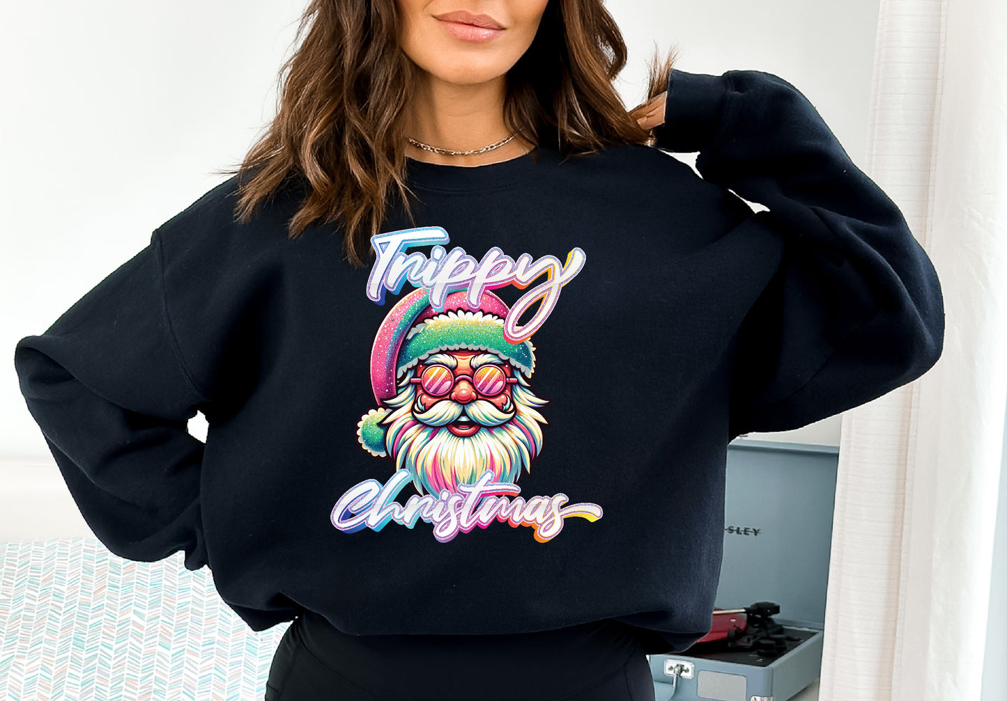 Trippy Christmas Crewneck/Hoodie/Long Sleeve Christmas Stoopid Original