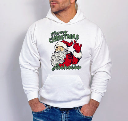 Merry Christmas Assholes Crewneck/Hoodie/Long Sleeve Christmas Stoopid Original