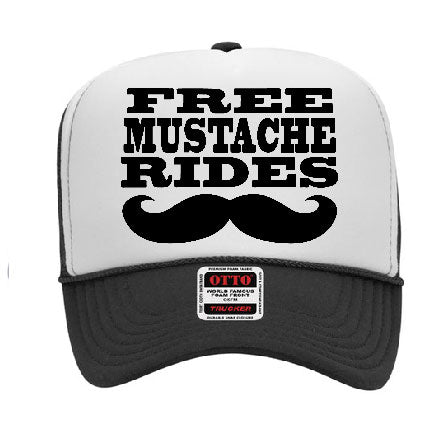 "Free Mustache Rides" Stoopid Original Trucker Hat